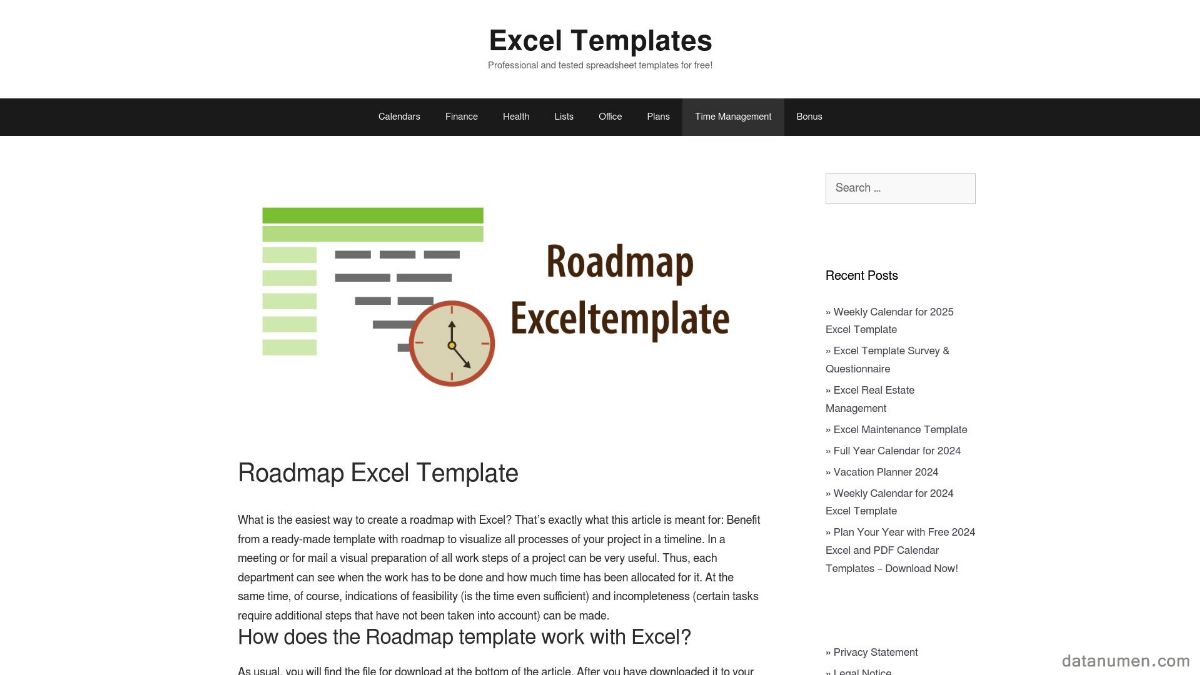 Best Excel Roadmap Template Sites Free