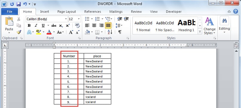 2 Ways To Automatically Number Rows Or Columns In Your Word Table