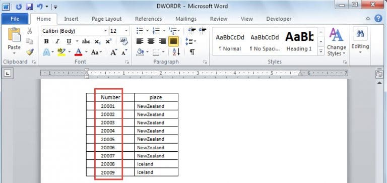 2 Ways To Automatically Number Rows Or Columns In Your Word Table