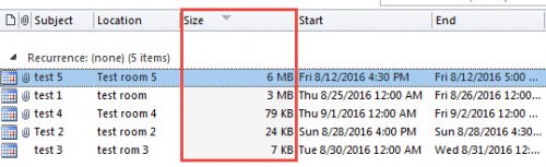 How to Quickly Identify Delete Large Calendar Items to Reduce Outlook