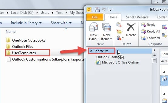 How To Change The Default Folder For Saving Outlook Templates