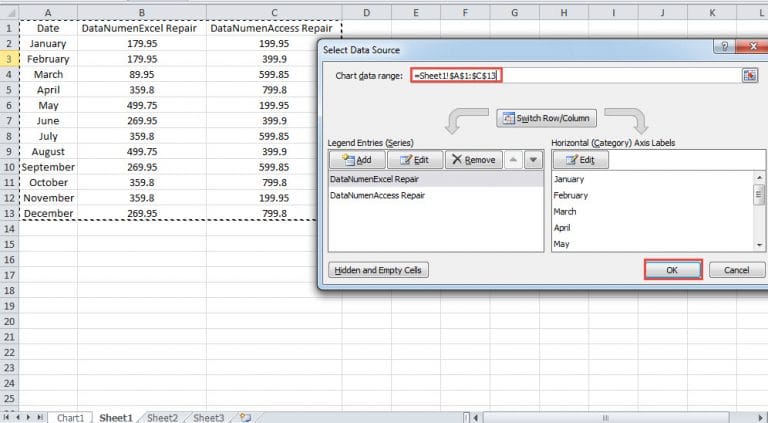 2 Methods to Create a Chart in an Excel Chart Sheet