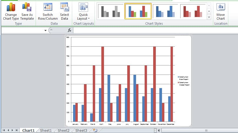 2 Methods To Create A Chart In An Excel Chart Sheet