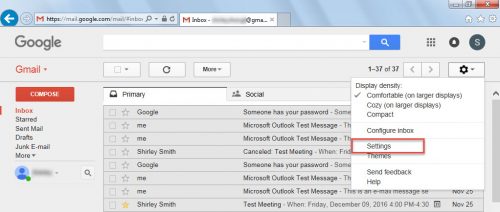 import mail and folders from gmail into outlook 365