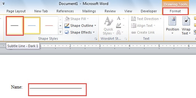 Insert Text Field In Word Document Over An Underline Gerazy