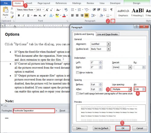 how to remove endnote in word