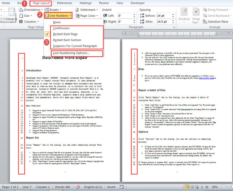 6 Handy Tips To Add Line Numbers And Set Their Formatting In Your Word 
