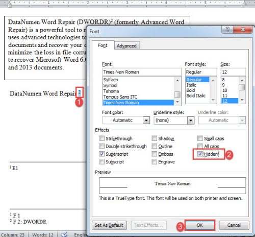 how to open the footnote endnote dialogue box word 2016