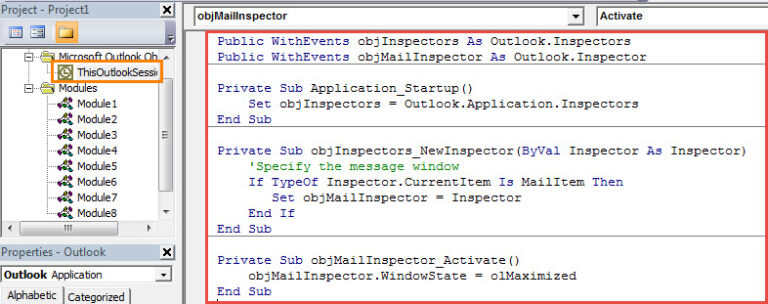 Vba скрытая копия outlook