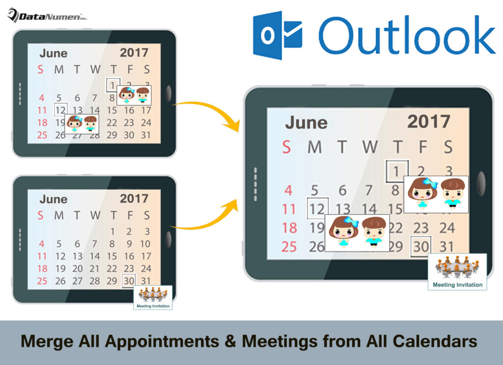 How to Auto Merge All Appointments & Meetings from All Calendars with