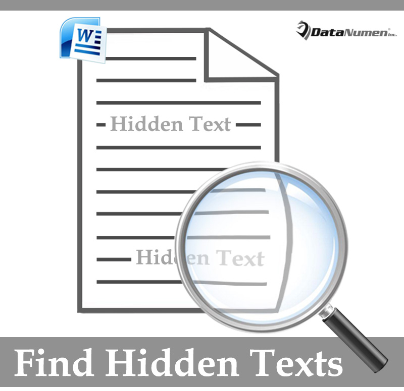 find hidden text in word