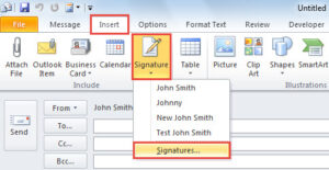 how to add signature in email replys in outlook 2016