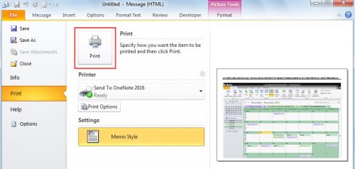 2 Quick Means To Merge And Print Multiple Outlook Calendars In Same Page 0131