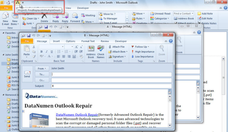 microsoft outlook crashes when opening text messages