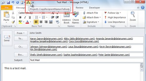 How To Quickly Insert Recipient Names To Email Body In Your Outlook