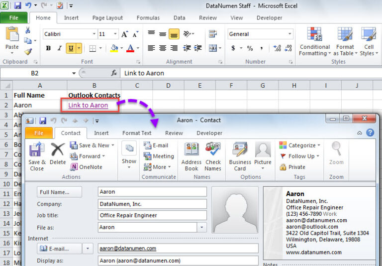 add a link to outlook email signature