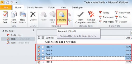 2 Quick Methods To Batch Assign Multiple Outlook Tasks To One Person