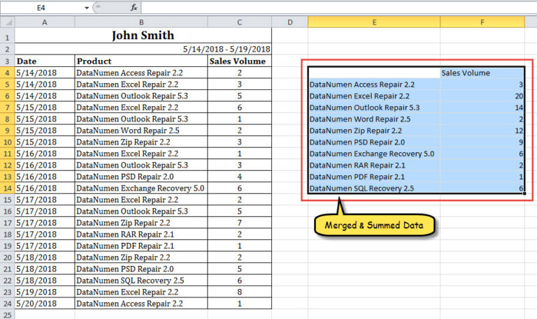 2 Easy Ways To Consolidate Rows In Your Excel 4450