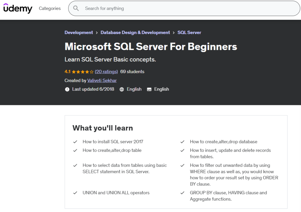 10 Best Microsoft SQL Training Courses (2024)