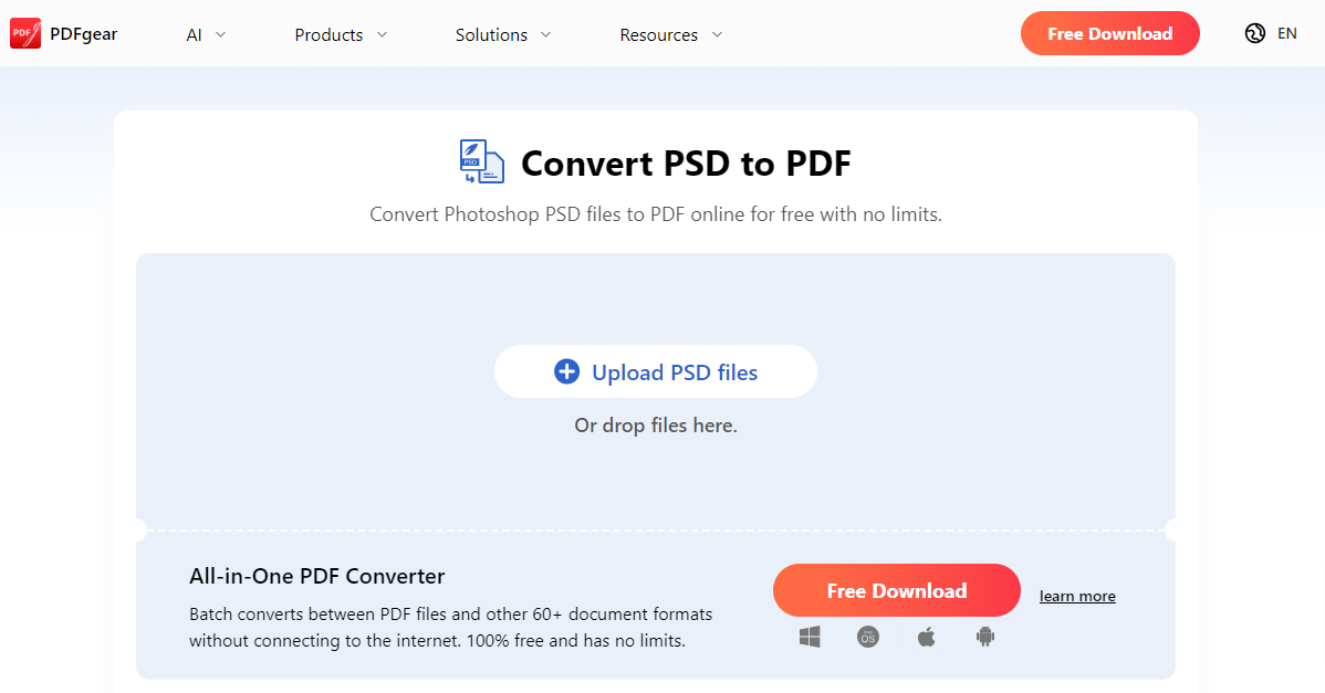 Online psd deals to pdf