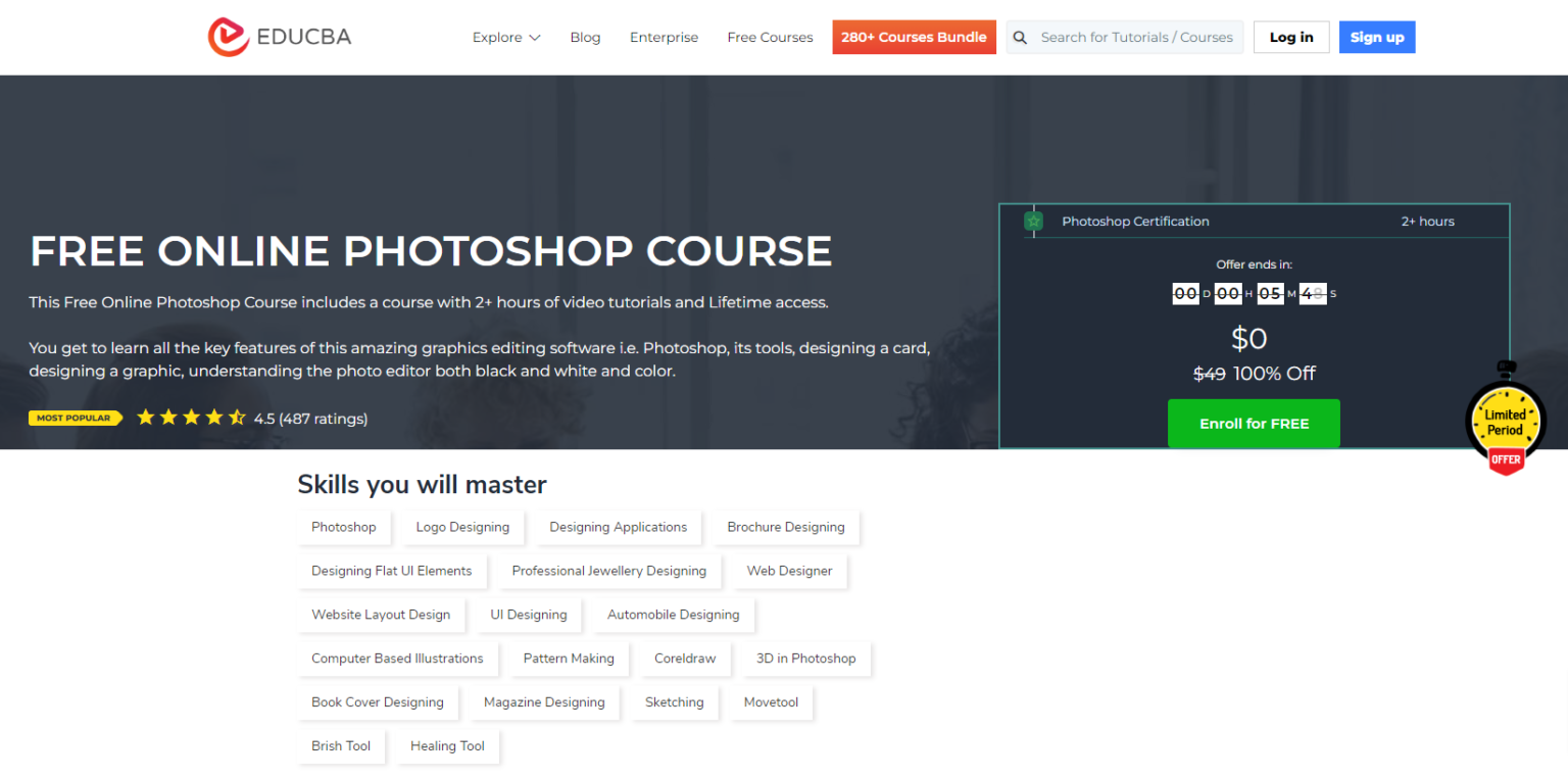 educba free online photoshop course