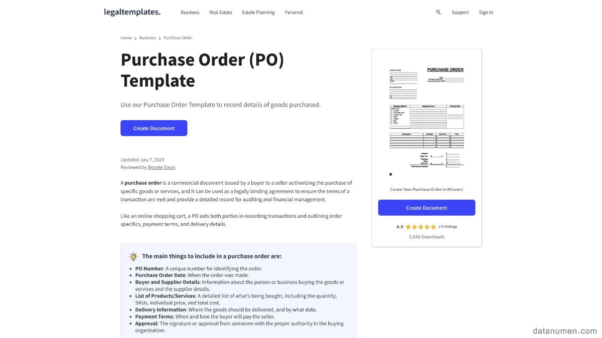 11 Best Word Purchase Order Template Sites (2024) [FREE]