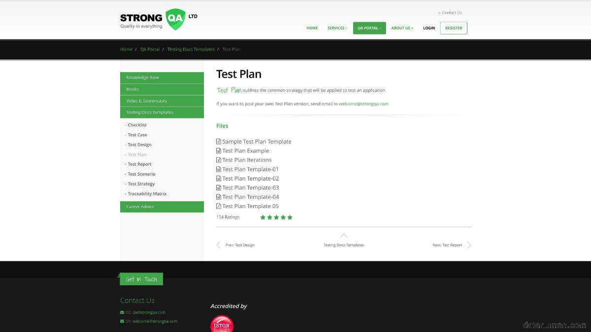 StrongQA Test Plan