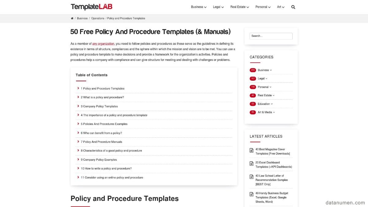 11 Best Word Policy and Procedure Template Sites (2024) [FREE]