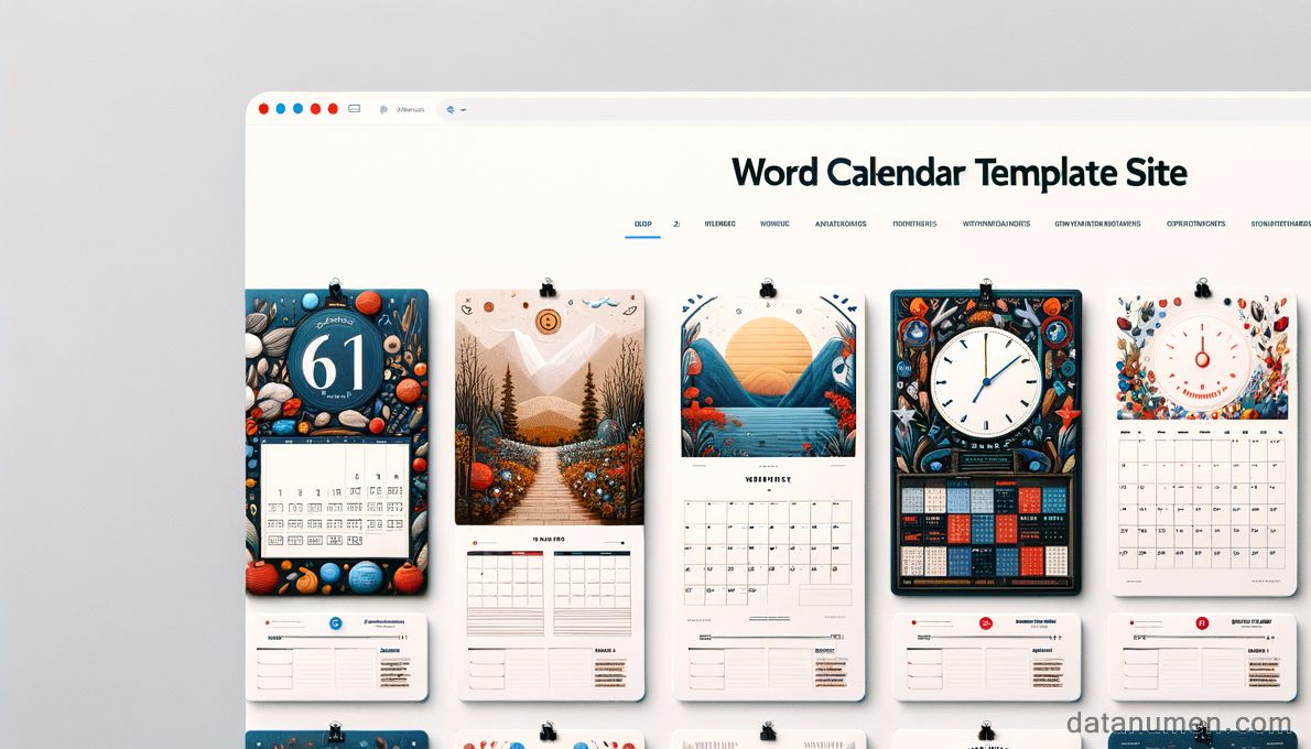 Word Calendar Template Site Conclusion