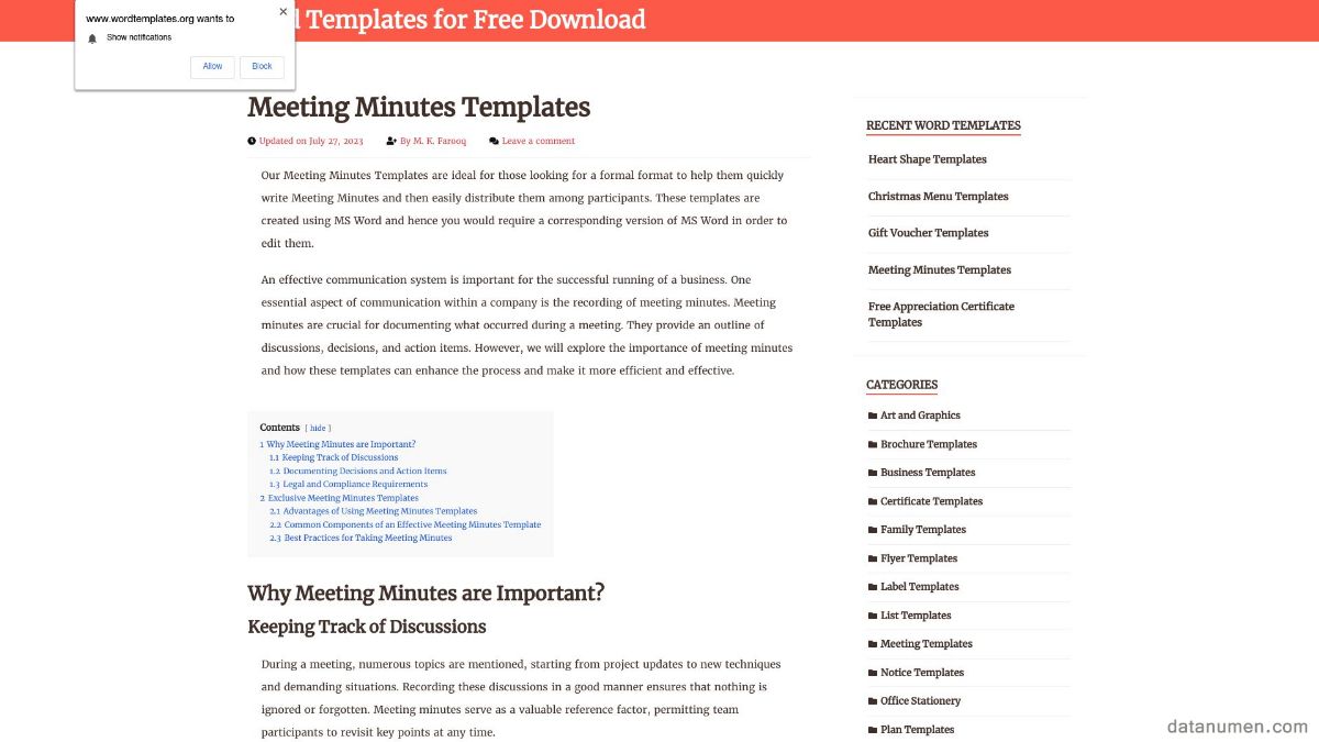 11 Best Word Meeting Minutes Template Sites (2024) [FREE]