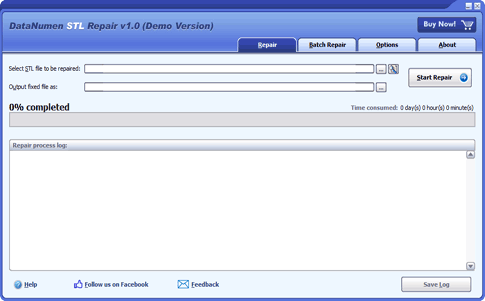 DataNumen STL Repair Screenshot