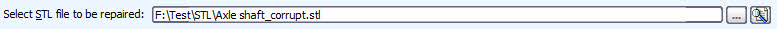 Select source STL file to be repaired