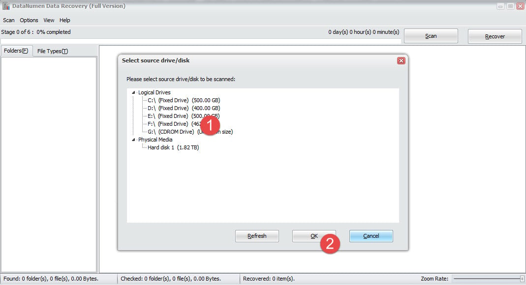 Use DataNumen Data Recovery to recover lost or deleted Access databases from a hard drive/disk.