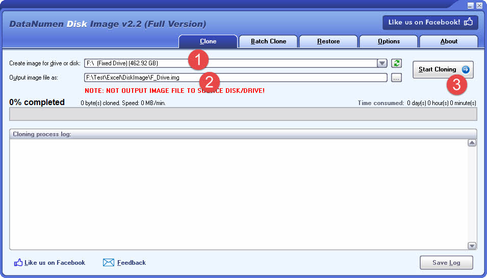 Use DataNumen Disk Image to create a disk image file from a hard drive/disk, so that DataNumen Excel Repair can recover the Excel data from the disk image file.