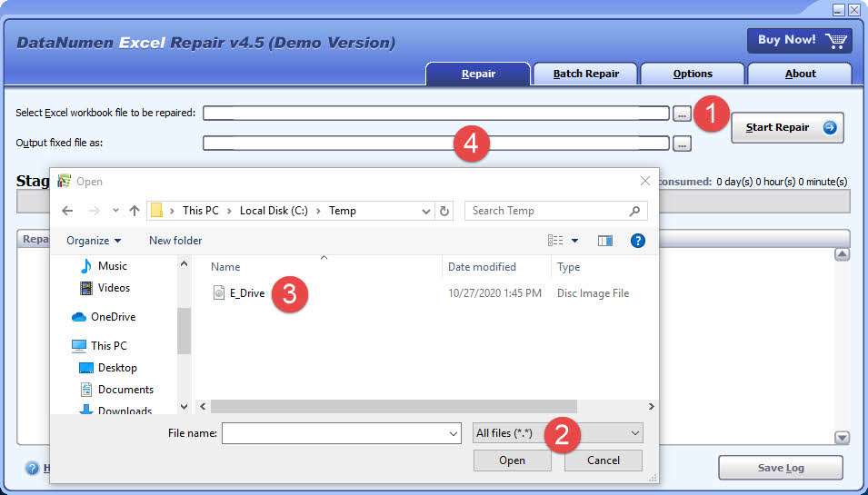 Use DataNumen Excel Repair to recover Excel data from hard drives, disk images or backup files.