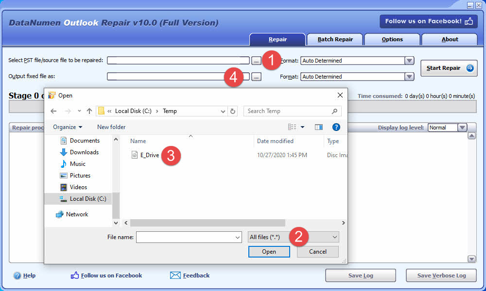 Use DataNumen Outlook Repair to recover Outlook PST file data from hard drives, disk images or backup files.